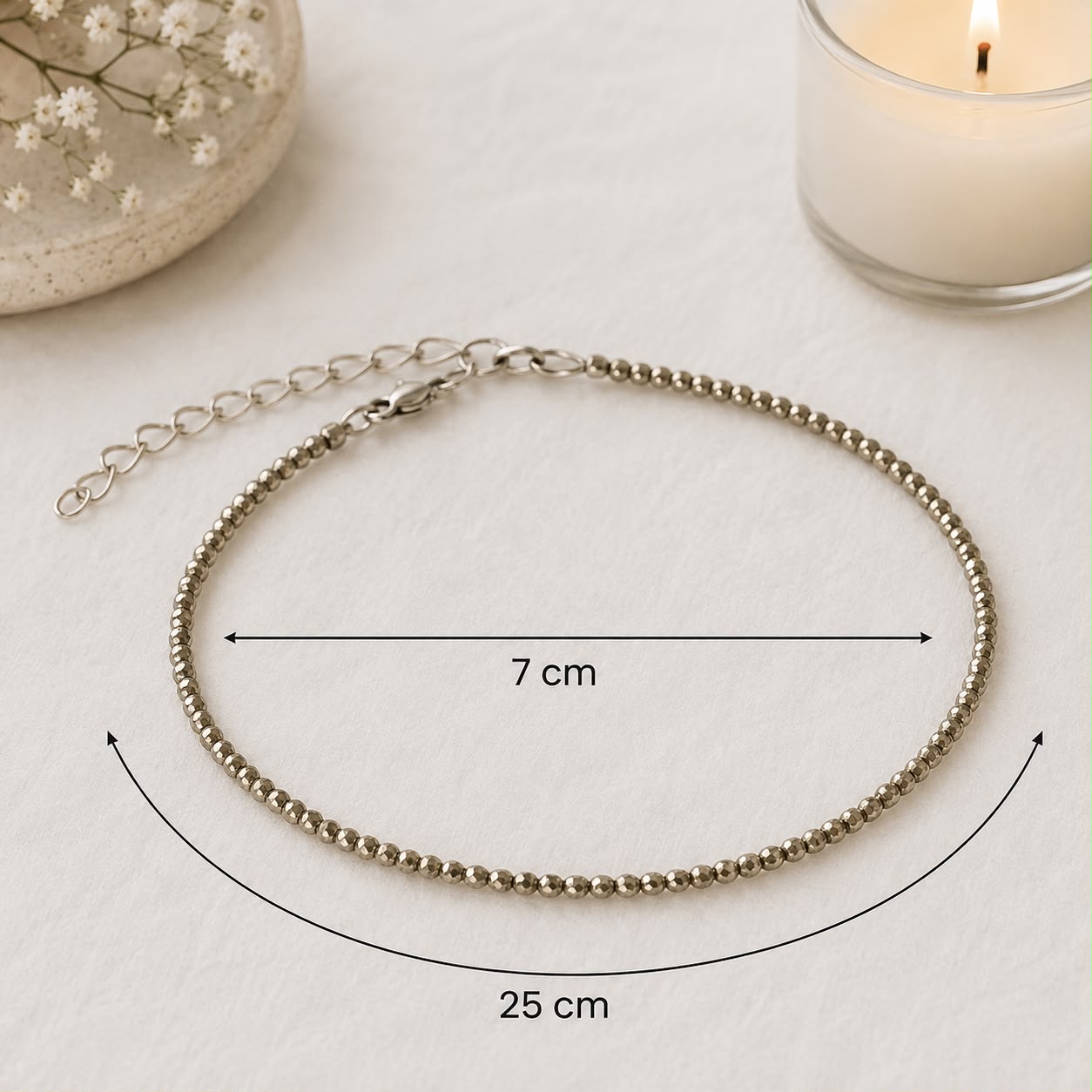 Laxmi Pyrite Anklet
